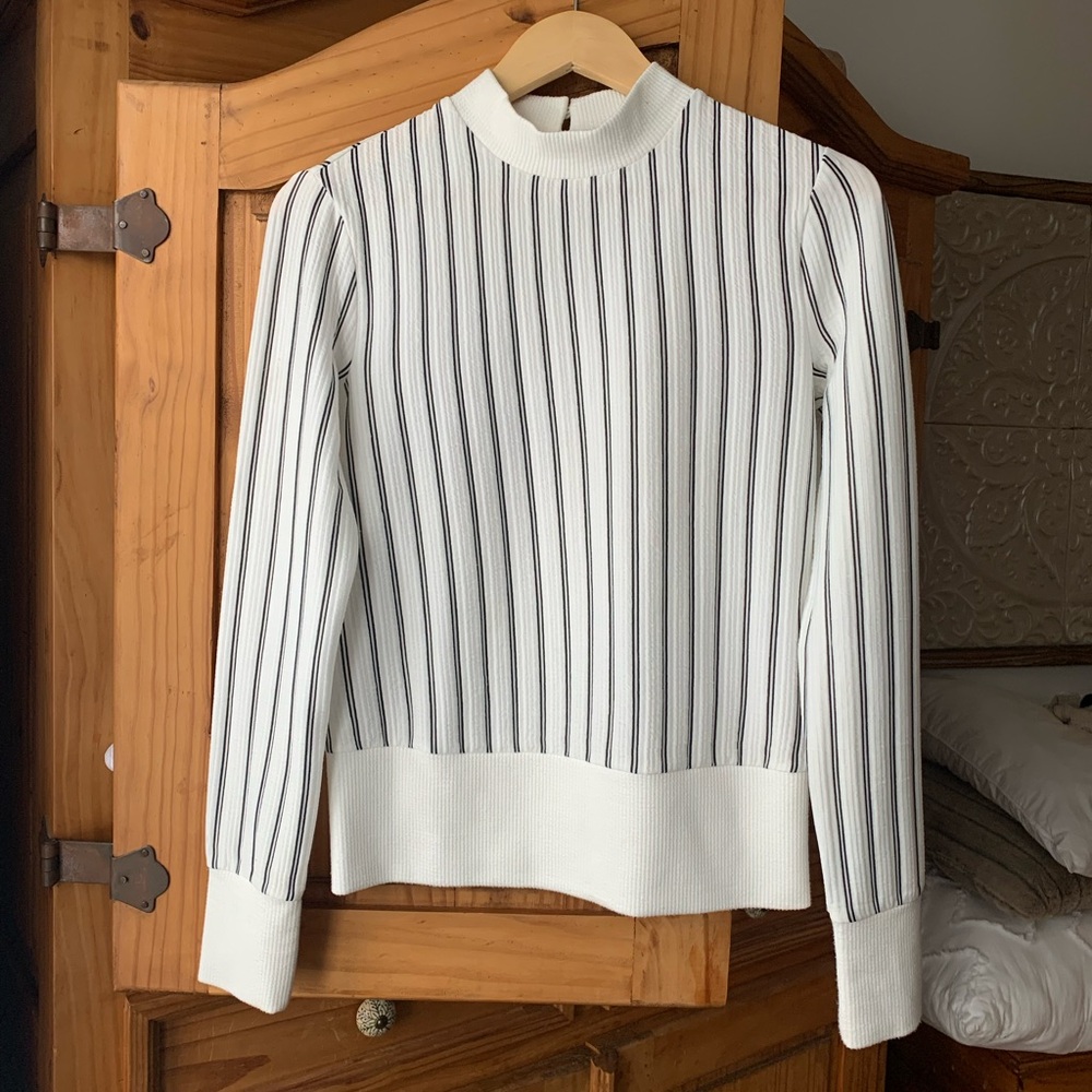 Dynamite Striped Long Sleeve Sweater